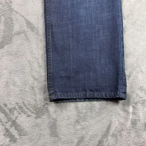 LRG Lifted Research Group Mens 42X32 Denim Blue Jeans Embroidered Cross